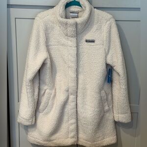 Columbia Sherpa Plush High-Pile Fleece Jacket /ivory/off White |women’s XL| NWT